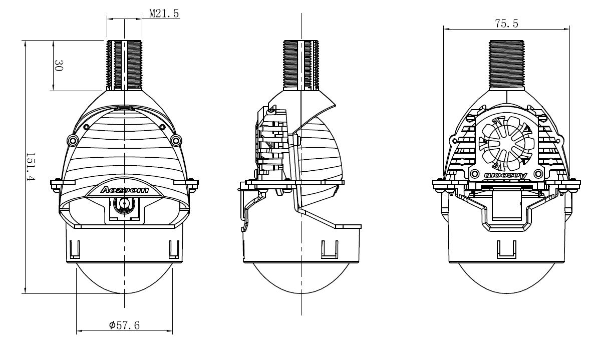 A5 2.5-Inch Bi-Led Projector