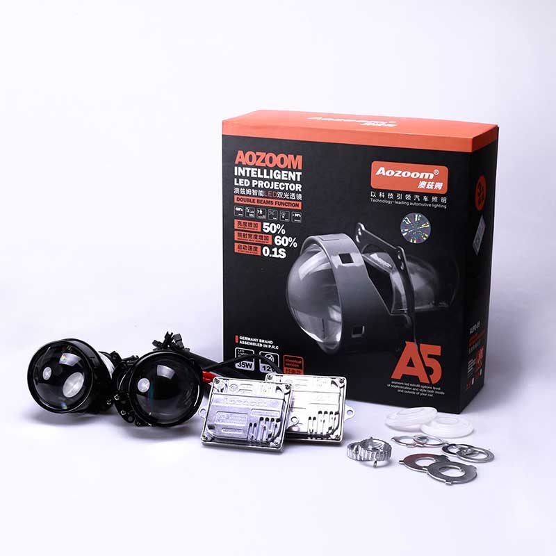 Aozoom A5 2.5-Inch Bi-Led Projector Headlight Lens | 35 Watt 3600 Lumens