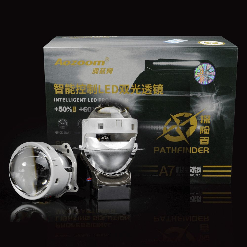Aozoom A7 3-Inch Bi-Led Projector Headlight Lens | 42 Watt 5800 Lumens